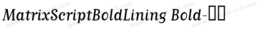 MatrixScriptBoldLining Bold字体转换